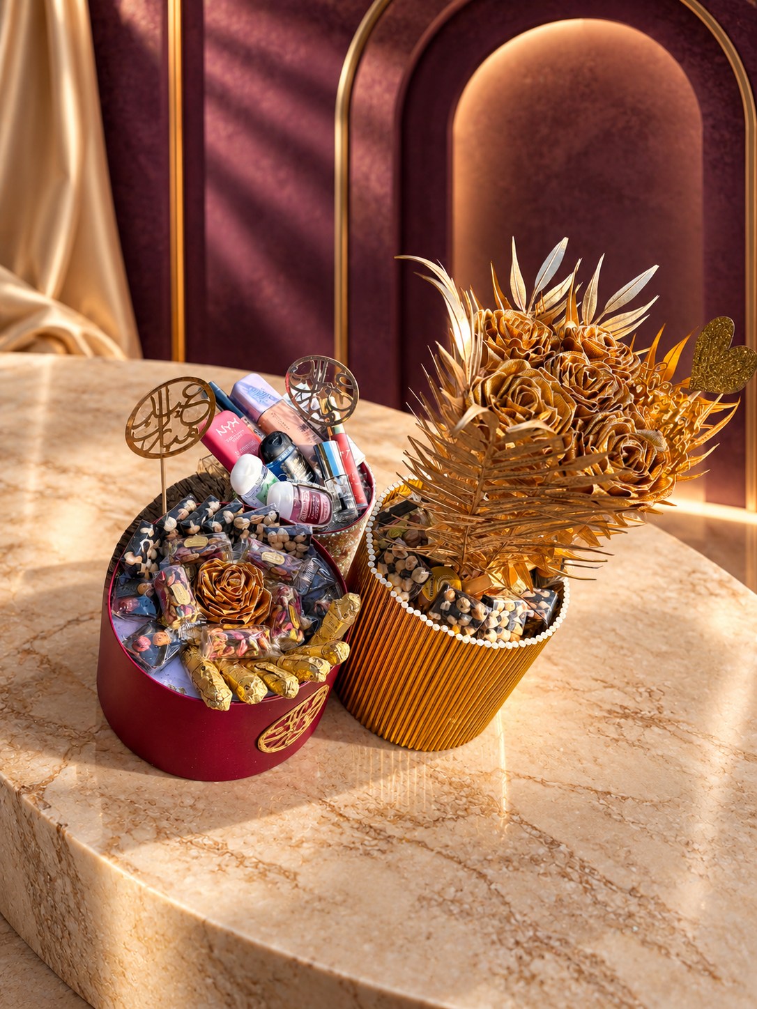 A selection of hand-decorated gifts